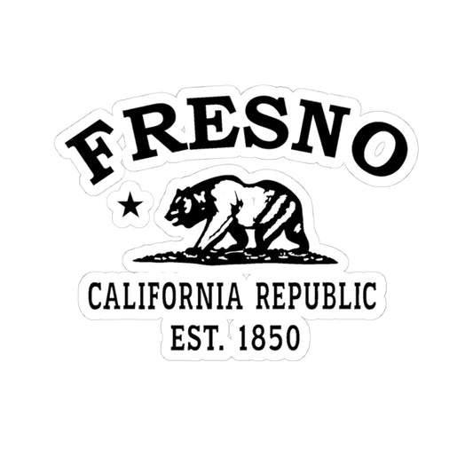 Fresno California Vintage Retro Vinyl Sticker - Black Logo