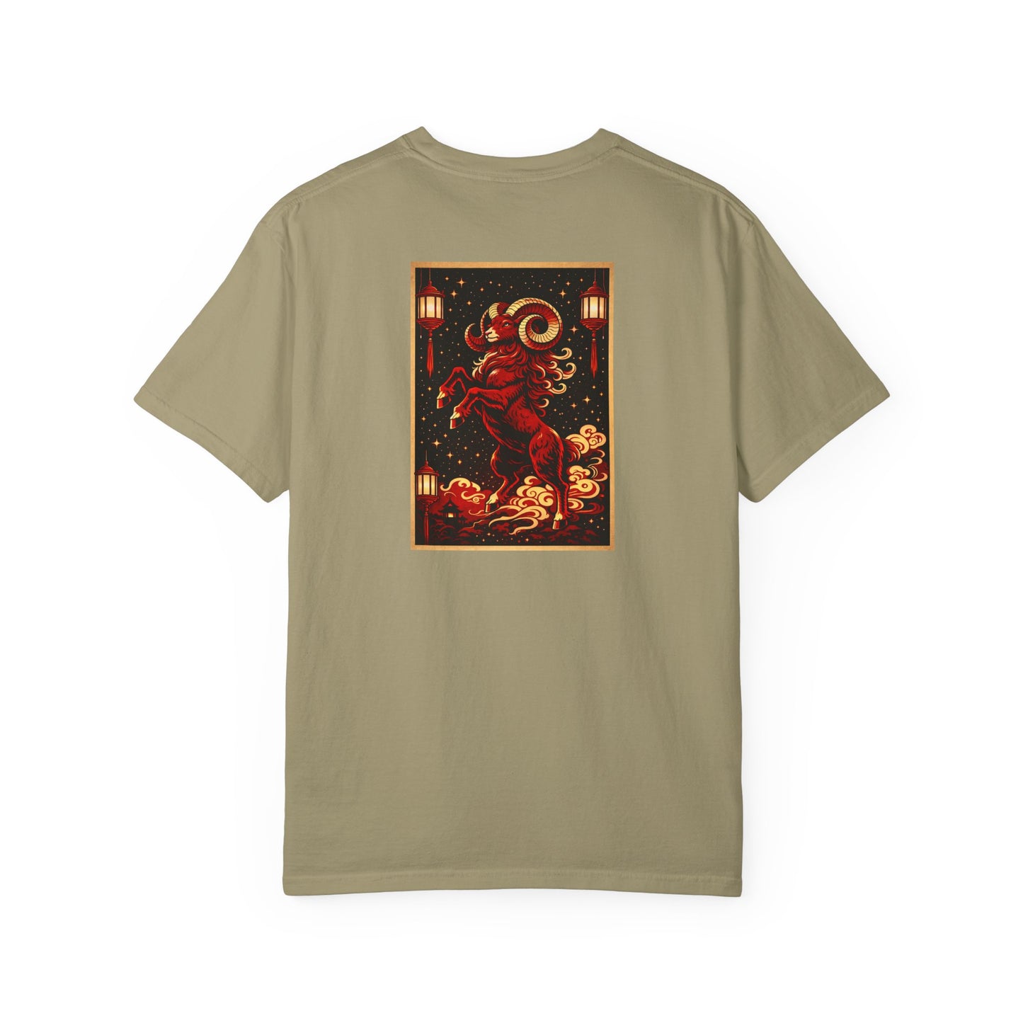 Zodiac Year of the Sheep (2015+) Vintage Retro Art Series Cotton Tee