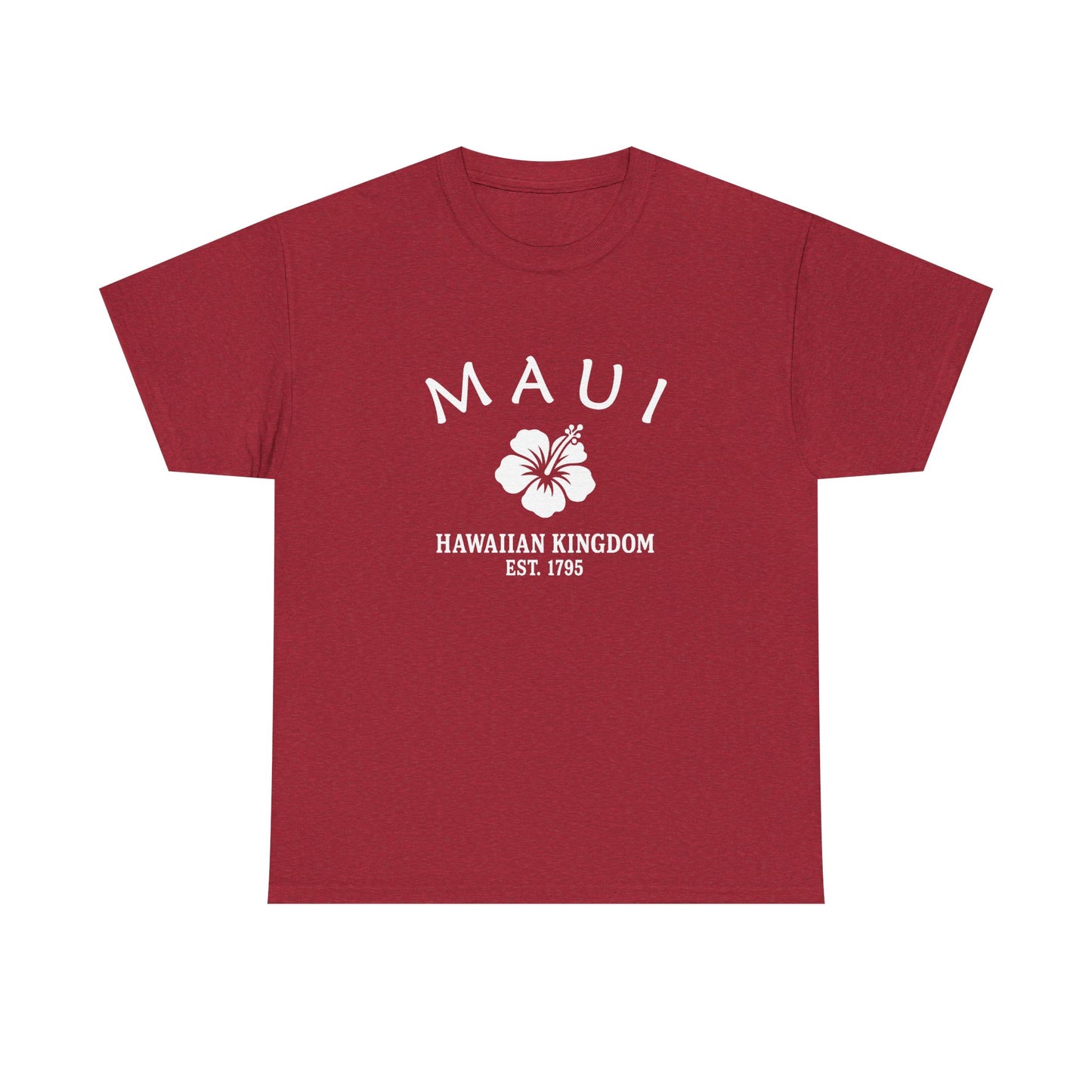 Maui Hawaii Vintage Retro Unisex Heavy Cotton Tee - White Logo