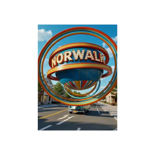 Norwalk Connecticut Vintage Retro Giclée Print Art Series Poster