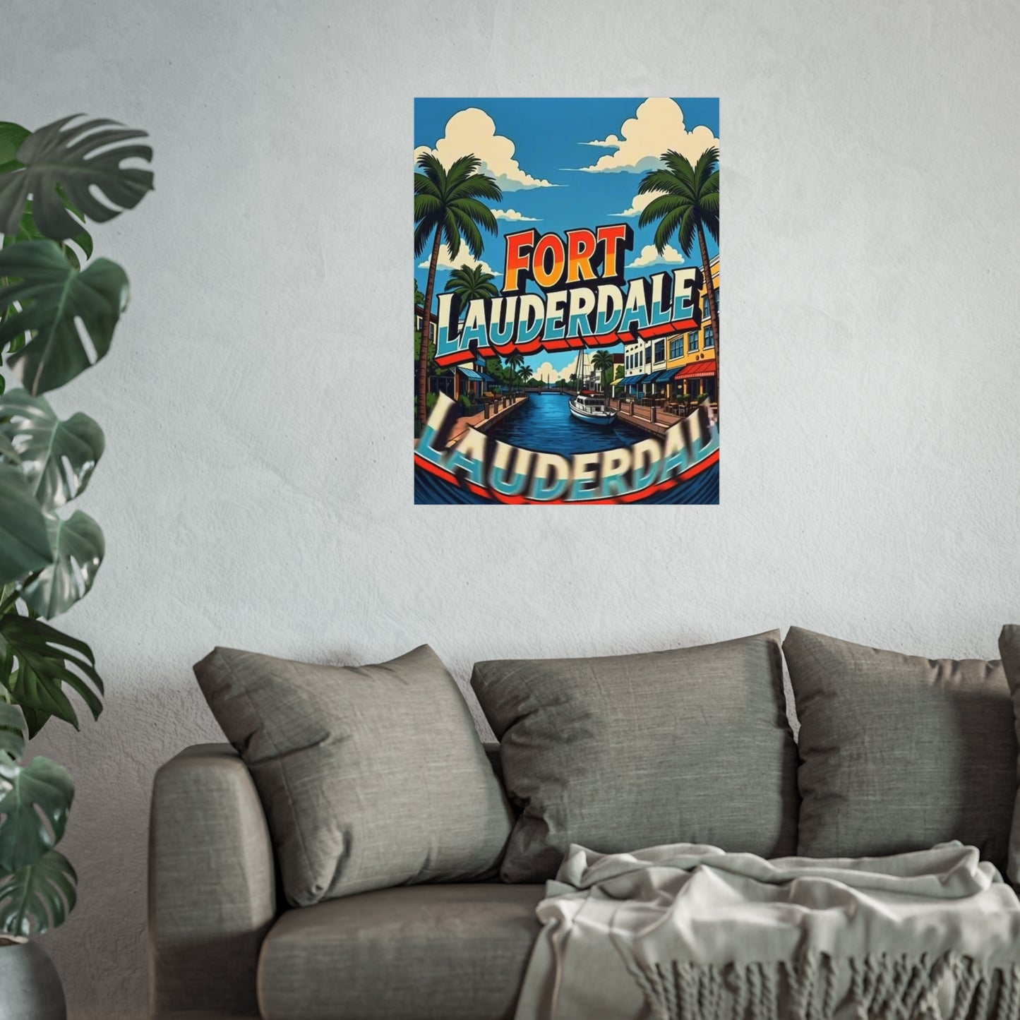 Fort Lauderdale Florida Vintage Retro Giclée Print Art Series Poster