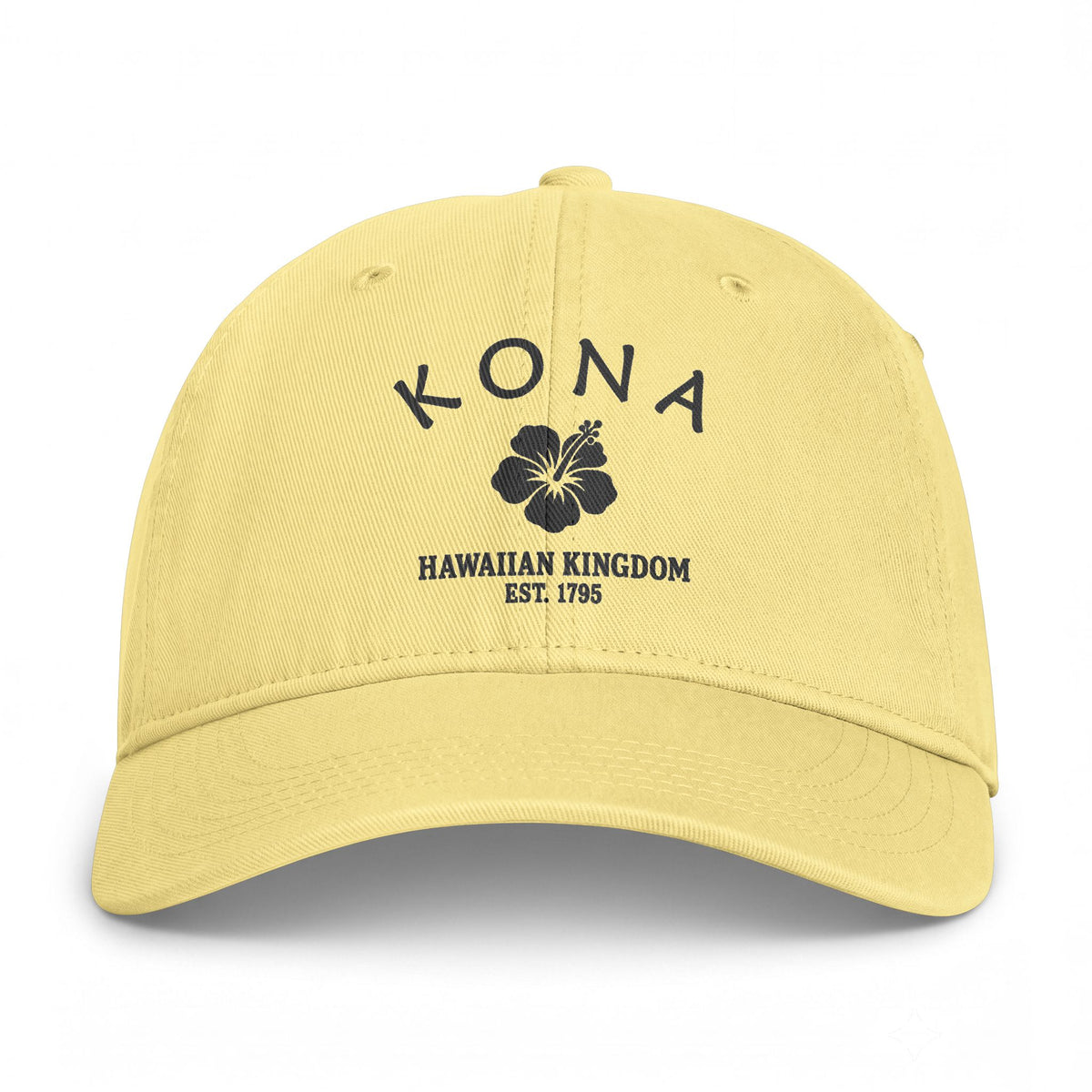 Kona Hawaii Distressed Cotton Cap - Charcoal Print Logo