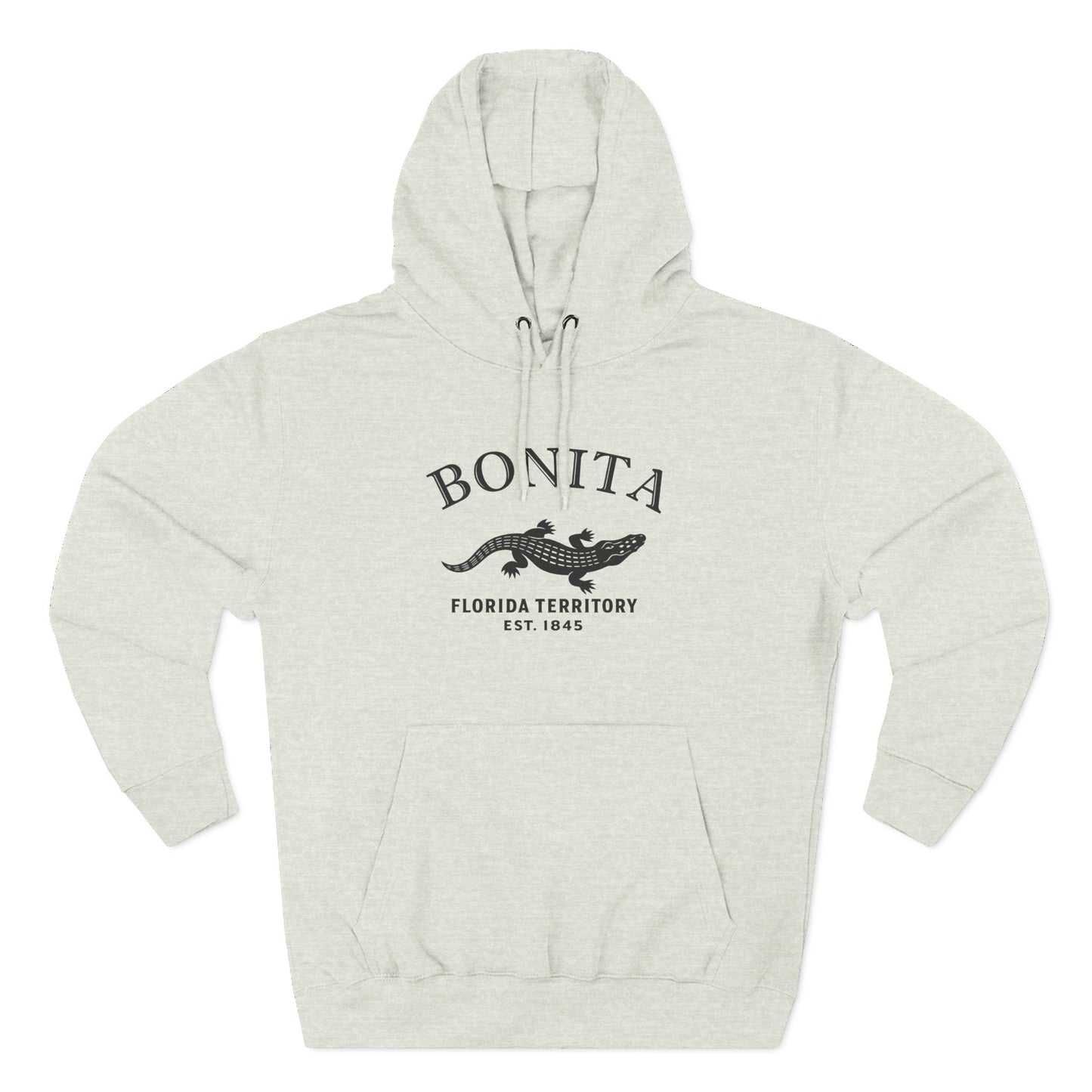 Bonita Florida Vintage Retro Unisex Heavy Cotton Hoodie - Black Logo