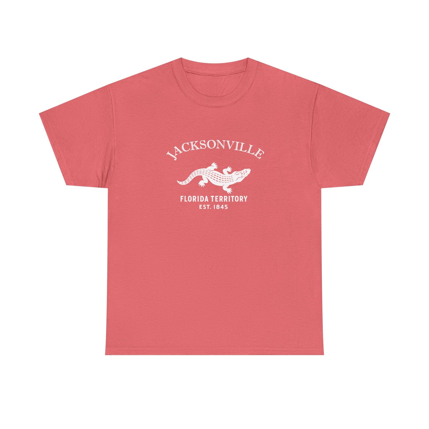 Jacksonville Florida Vintage Retro Unisex Heavy Cotton Tee - White Logo