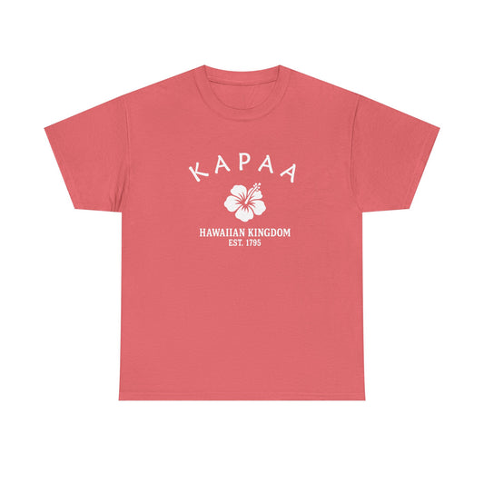 Kapaa Hawaii Vintage Retro Unisex Heavy Cotton Tee - White Logo