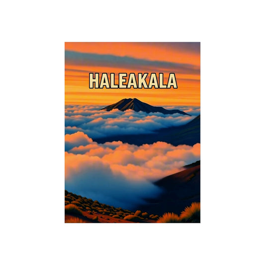 Haleakala Hawaii Vintage Retro Giclée Print Art Series Poster