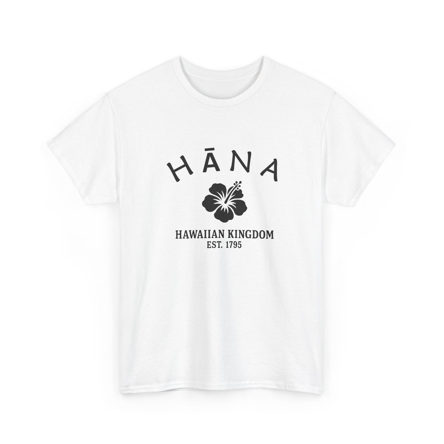 Hana Hawaii Vintage Retro Unisex Heavy Cotton Tee - Black Logo