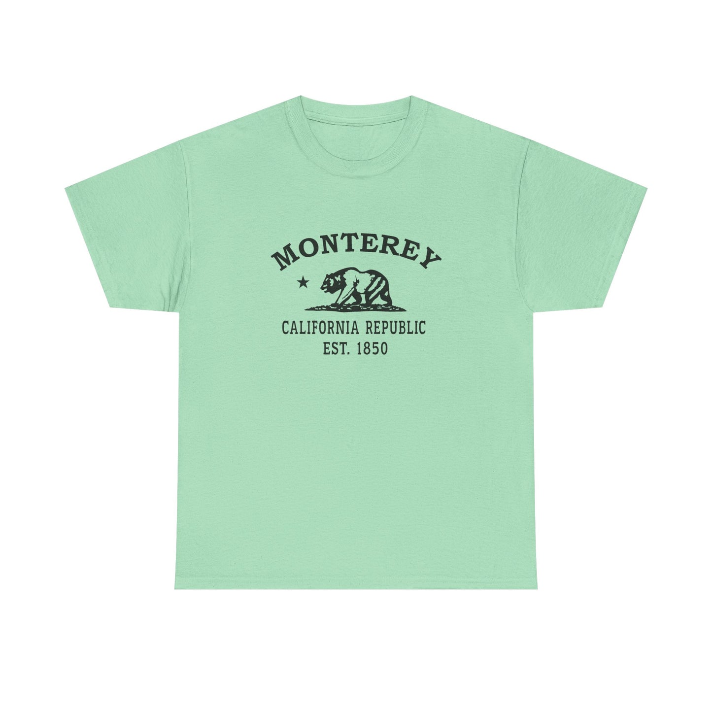 Monterey California Vintage Retro Unisex Heavy Cotton Tee - Black Logo