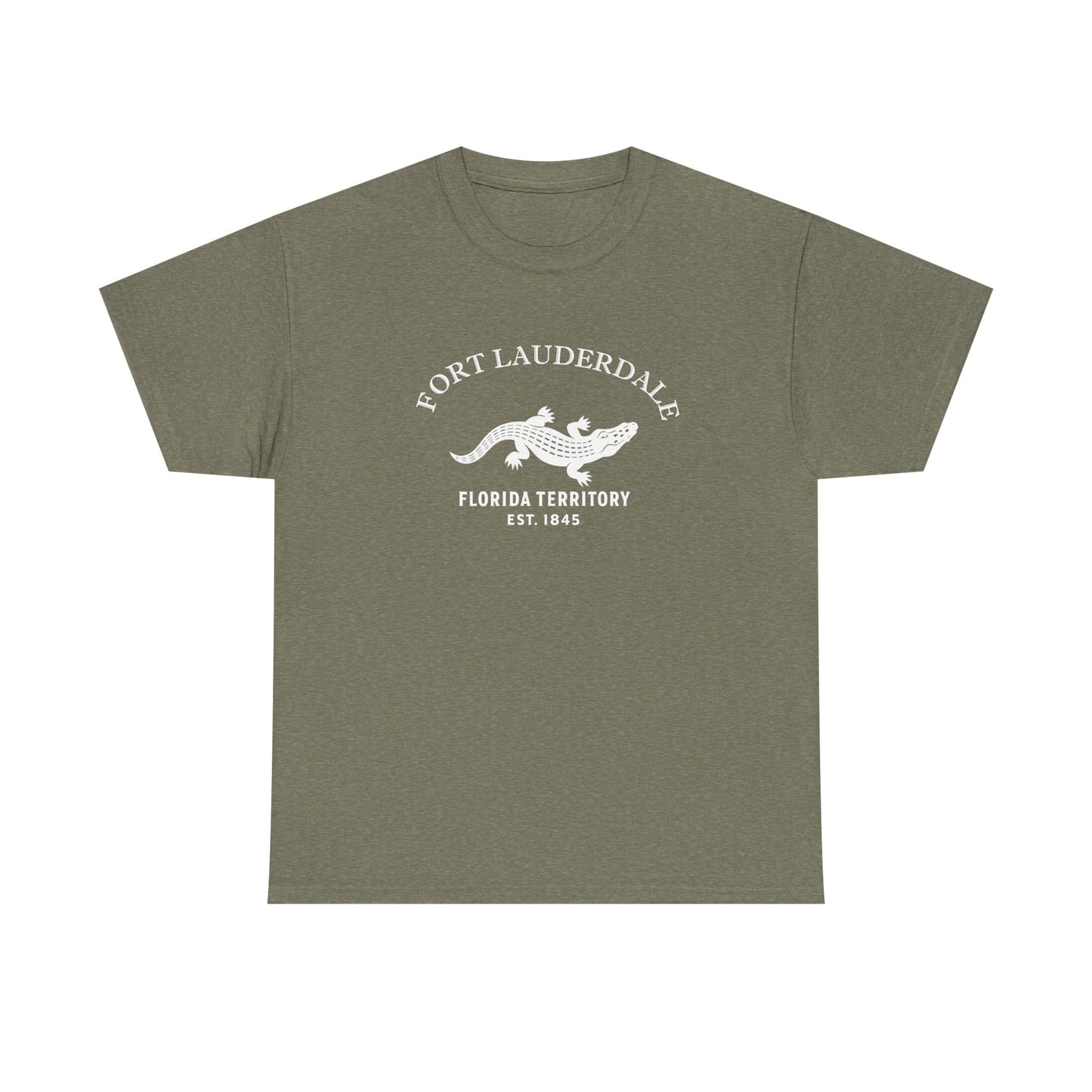 Fort Lauderdale Florida Vintage Retro Unisex Heavy Cotton Tee - White Logo