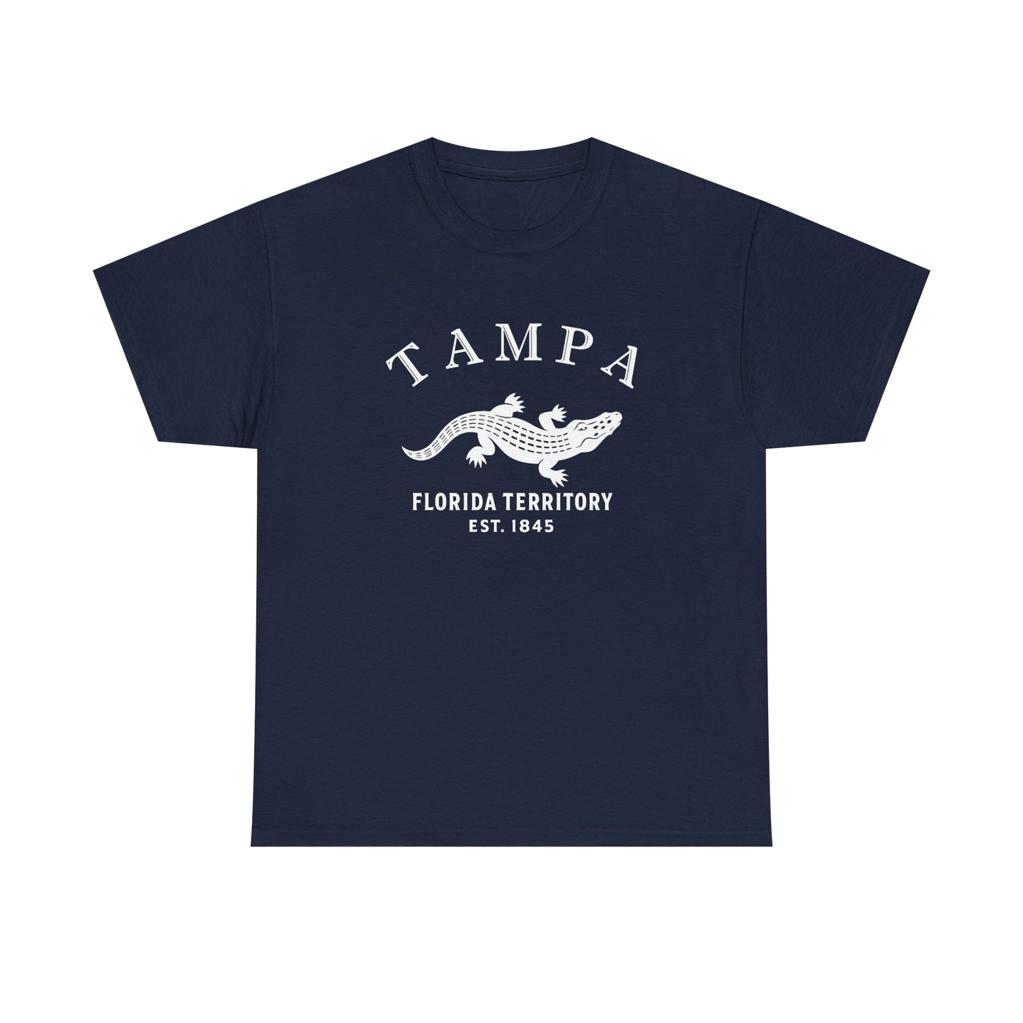 Tampa Florida Vintage Retro Unisex Heavy Cotton Tee - White Logo