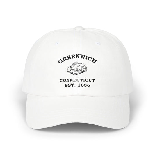Greenwich Connecticut Classic Cotton Cap - Black Logo