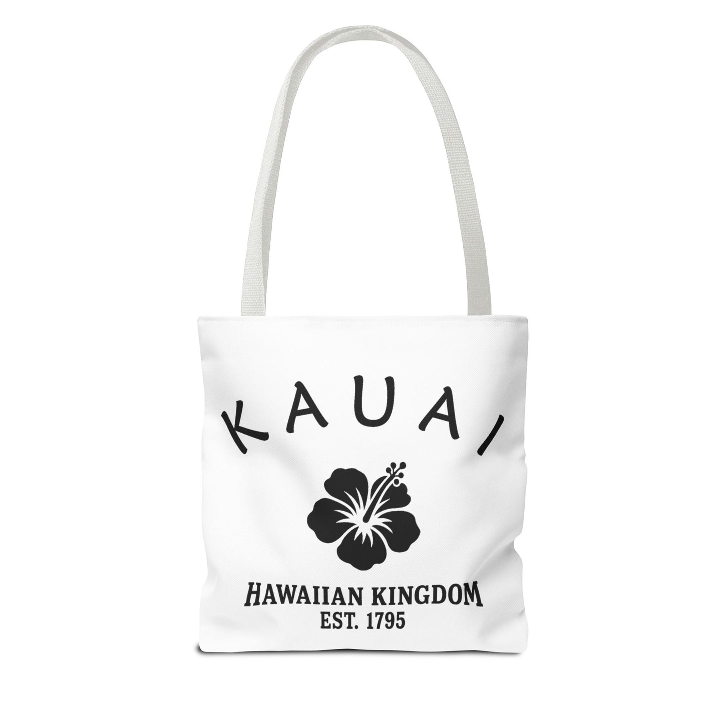Kauai Hawaii Vintage Retro Light Canvas Tote - Black Logo