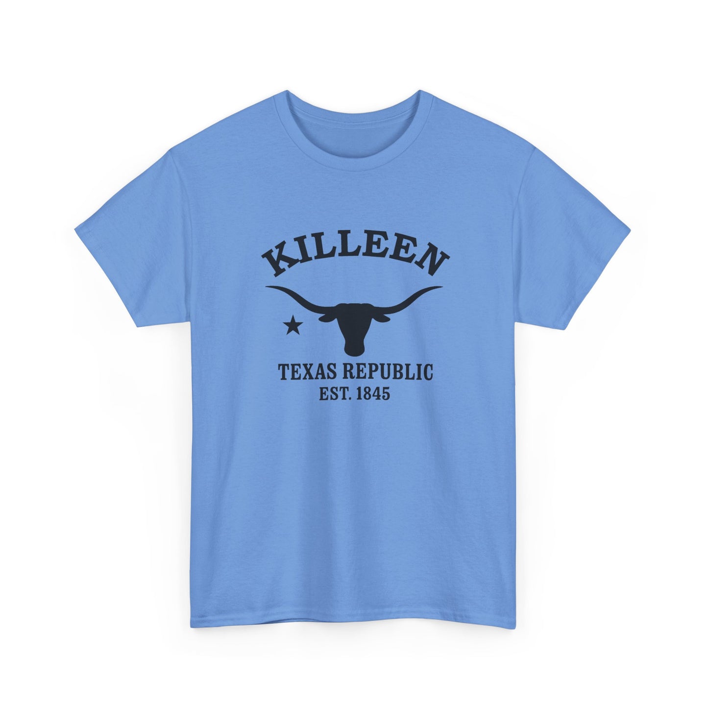 Killeen Texas Vintage Retro Unisex Heavy Cotton Tee - Black Logo