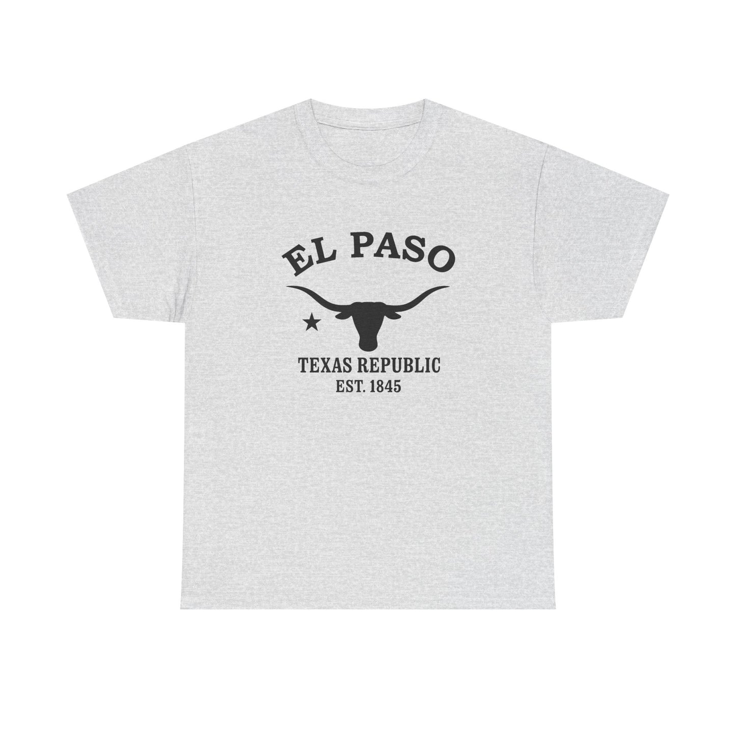El Paso Texas Vintage Retro Unisex Heavy Cotton Tee - Black Logo