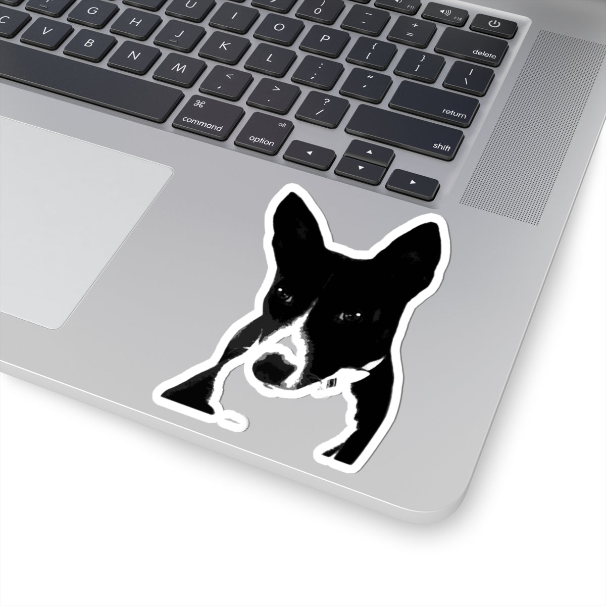 A Life Well Lived Basenji Retro Vinyl Sticker - Black Logo