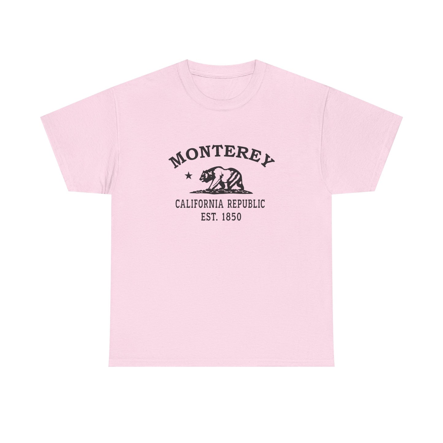 Monterey California Vintage Retro Unisex Heavy Cotton Tee - Black Logo