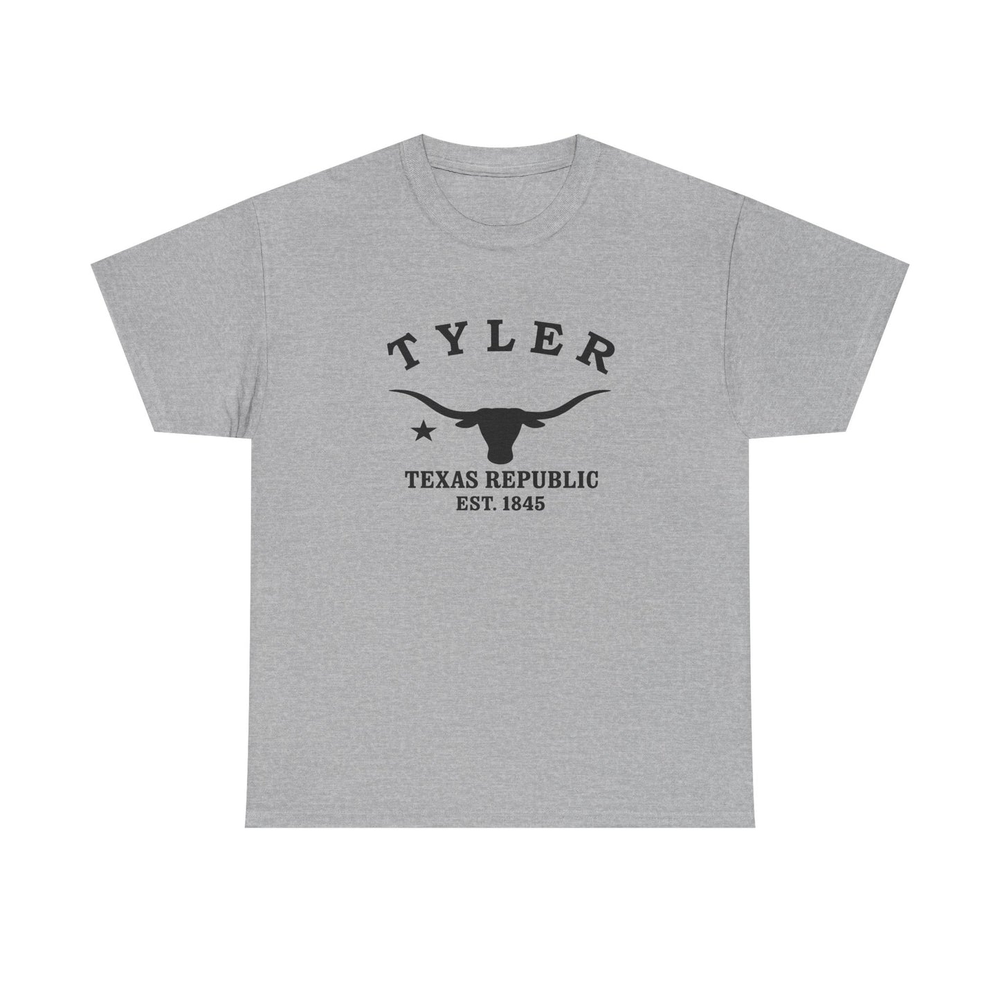 Tyler Texas Vintage Retro Unisex Heavy Cotton Tee - Black Logo