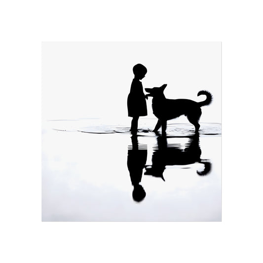 Boy and Hound - Tide & Light Series Giclée Unframed Art Print