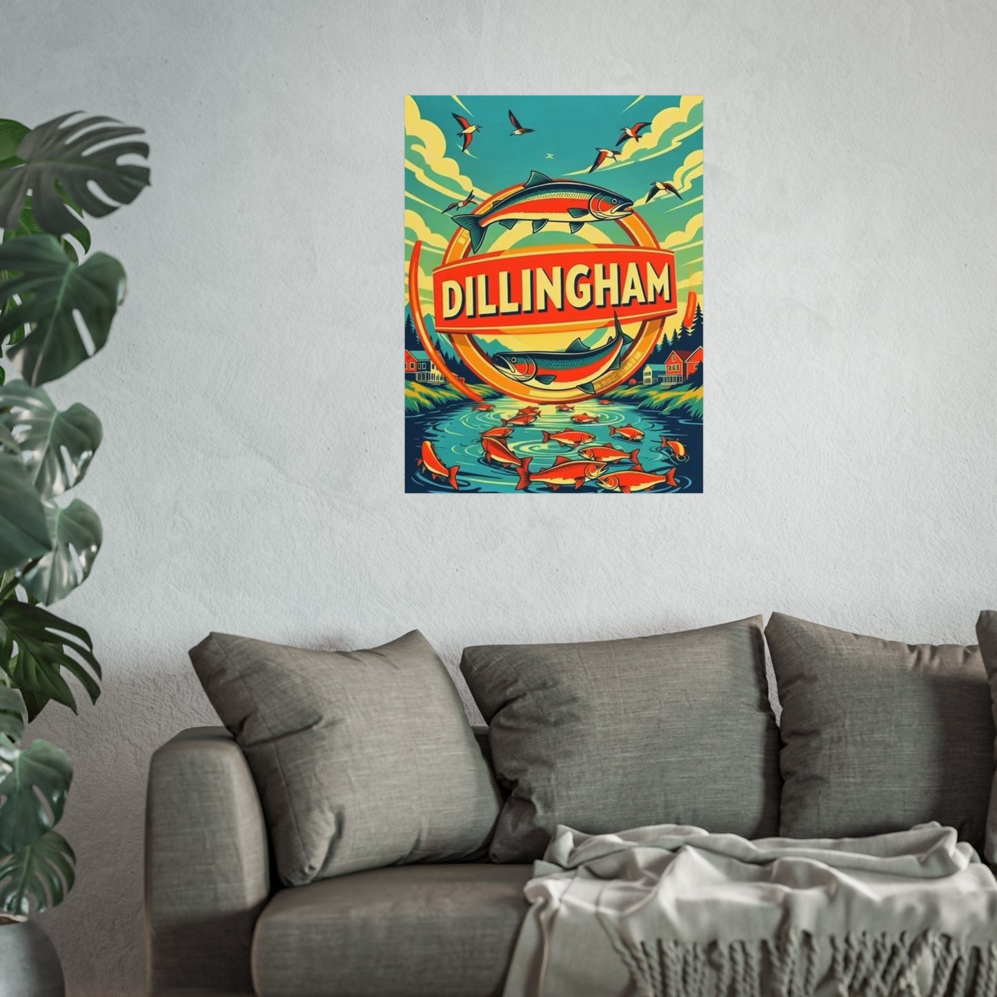 Dillingham Alaska Vintage Retro Giclée Print Art Series Poster