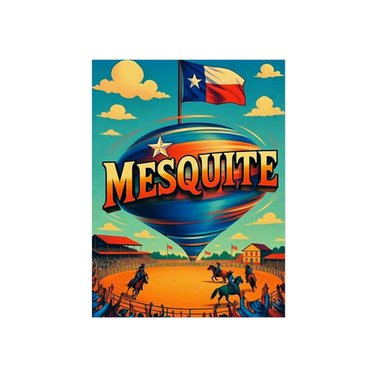 Mesquite Texas Vintage Retro Giclée Print Art Series Poster