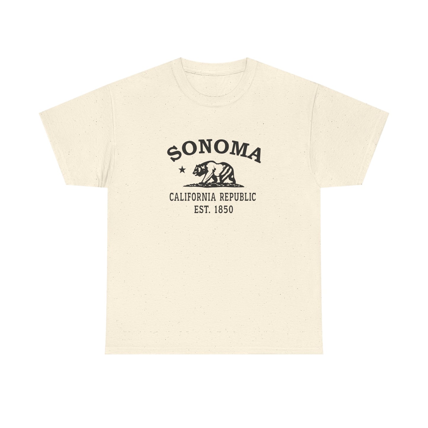 Sonoma California Vintage Retro Unisex Heavy Cotton Tee - Black Logo
