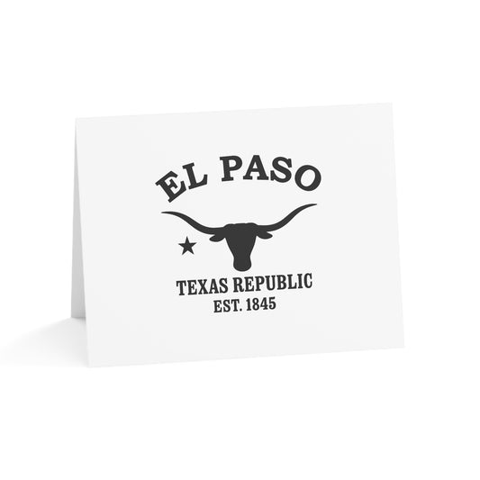 El Paso Texas Vintage Retro Thank You Card Set - Black Logo