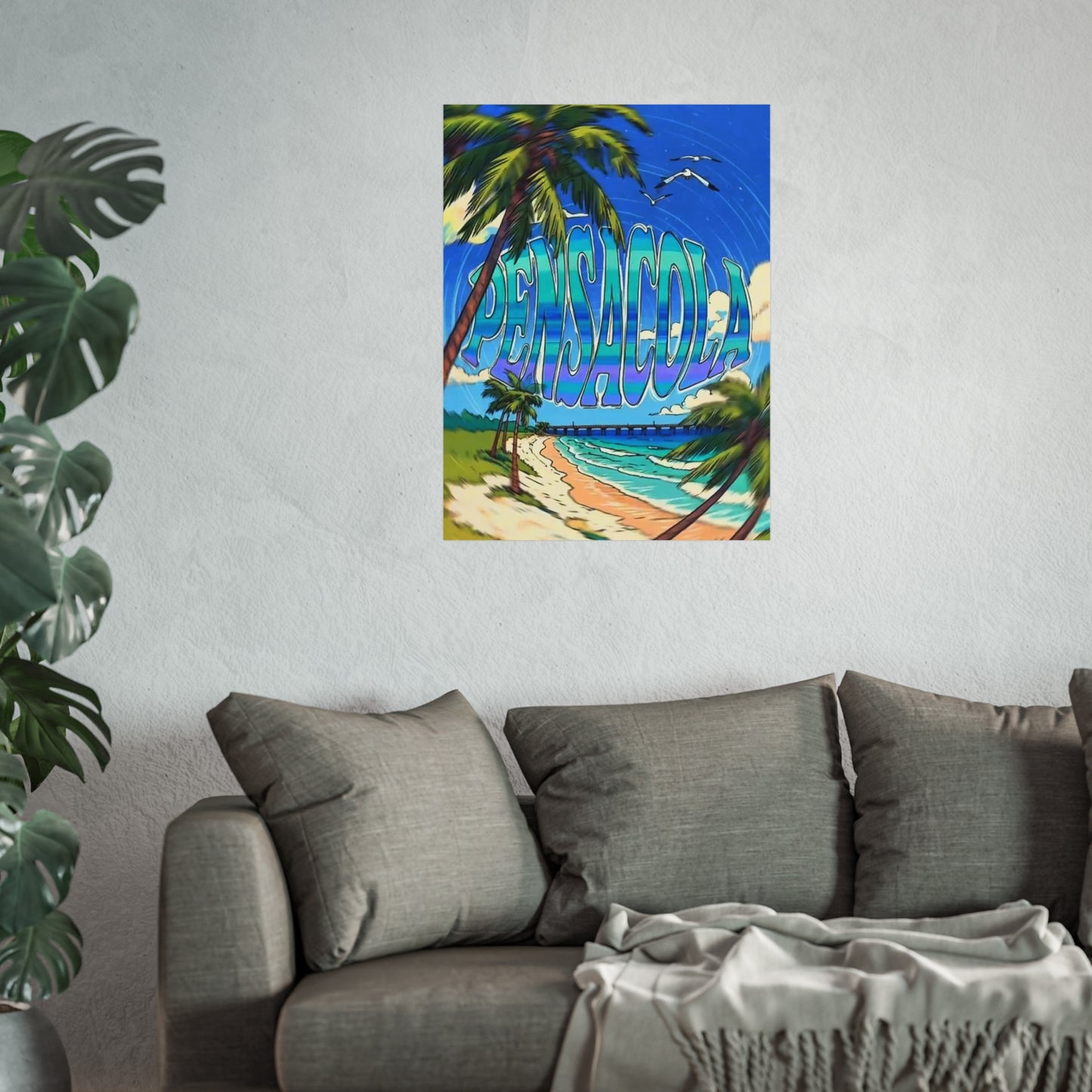 Pensacola Florida Vintage Retro Giclée Print Art Series Poster