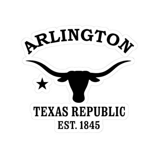 Arlington Texas Vintage Retro Vinyl Sticker - Black Logo