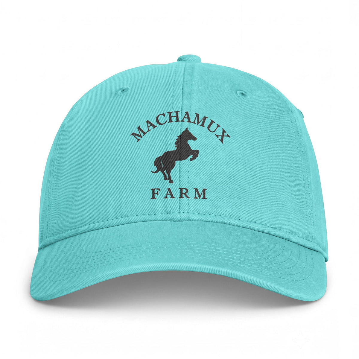 Machamux Farm Distressed Cotton Cap - Charcoal Print Logo