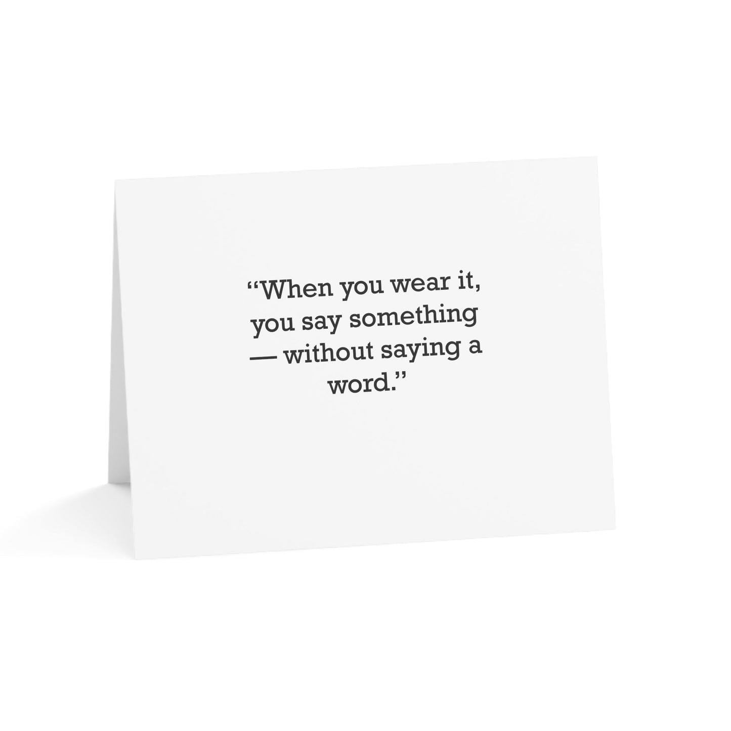 Quote 33 When You Wear Vintage Retro Thank You Card Set - Black Logo