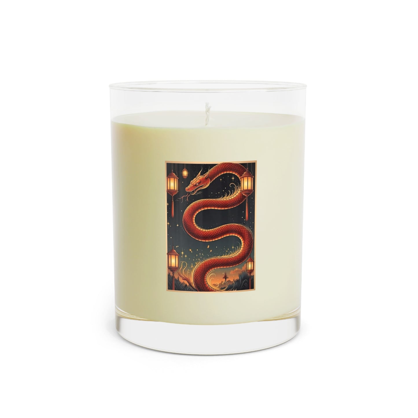 Zodiac Year of the Snake (2025+) Vintage Retro Scented Candle - Combo Logo
