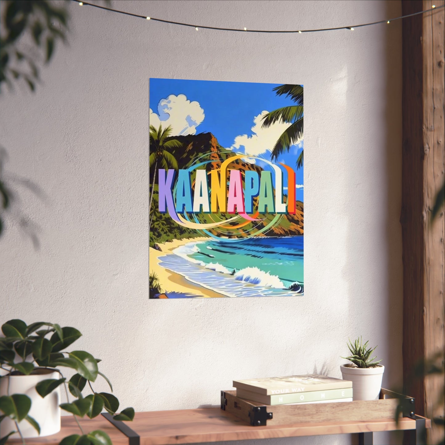 Kaanapali Hawaii Vintage Retro Giclée Print Art Series Poster