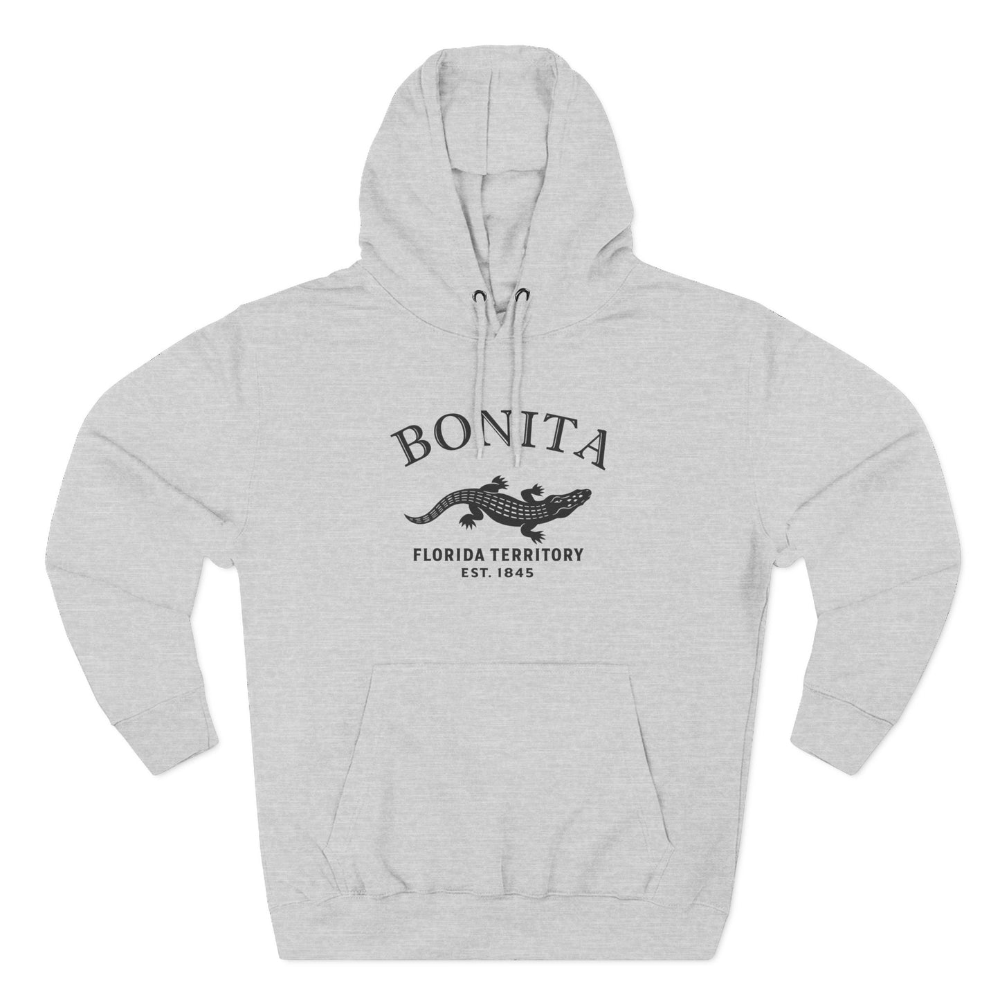 Bonita Florida Vintage Retro Unisex Heavy Cotton Hoodie - Black Logo