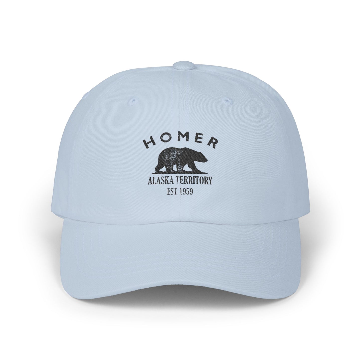 Homer Alaska Classic Embroidered Cotton Cap - Black Logo