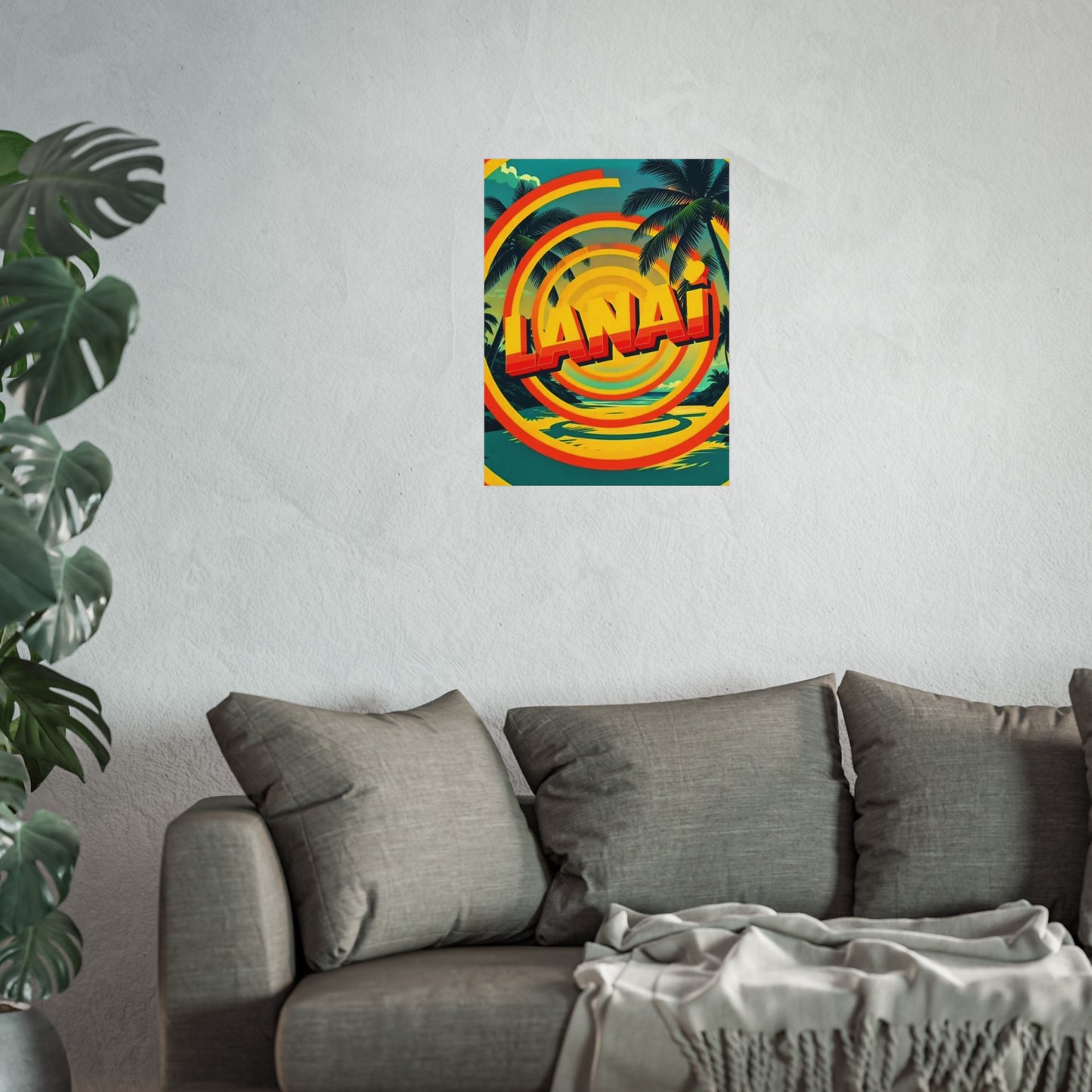 Lanai Hawaii Vintage Retro Giclée Print Art Series Poster
