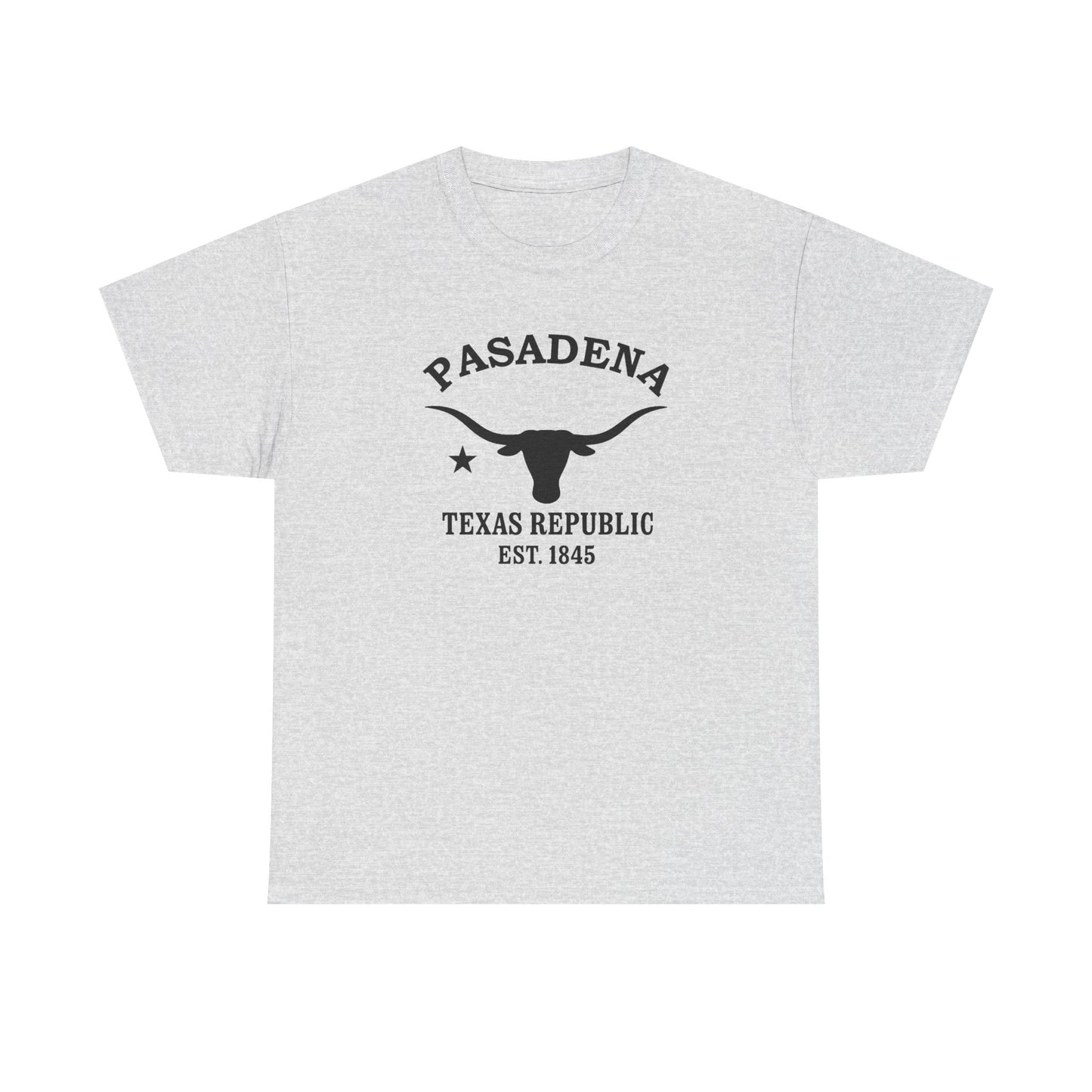 Pasadena Texas Vintage Retro Unisex Heavy Cotton Tee - Black Logo
