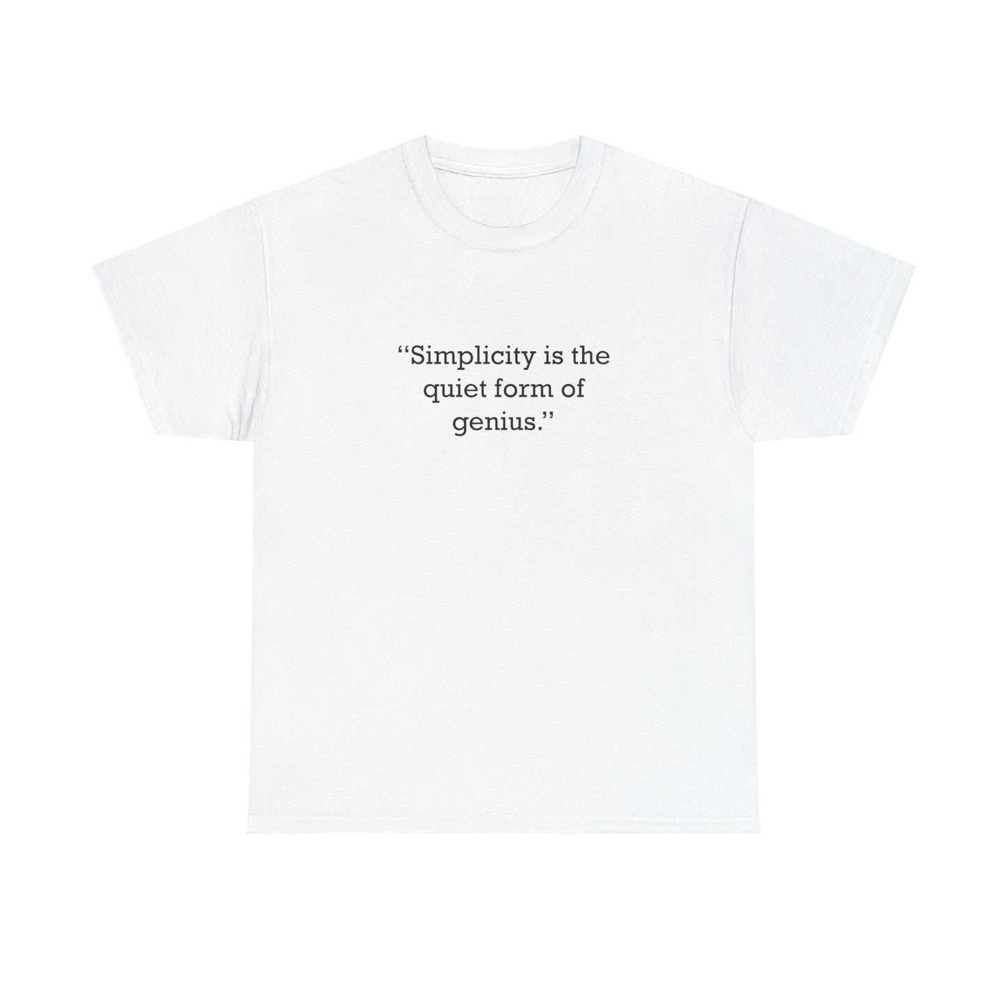 Quote 33 Simplicity Is The Vintage Retro Unisex Heavy Cotton Tee - Black Logo
