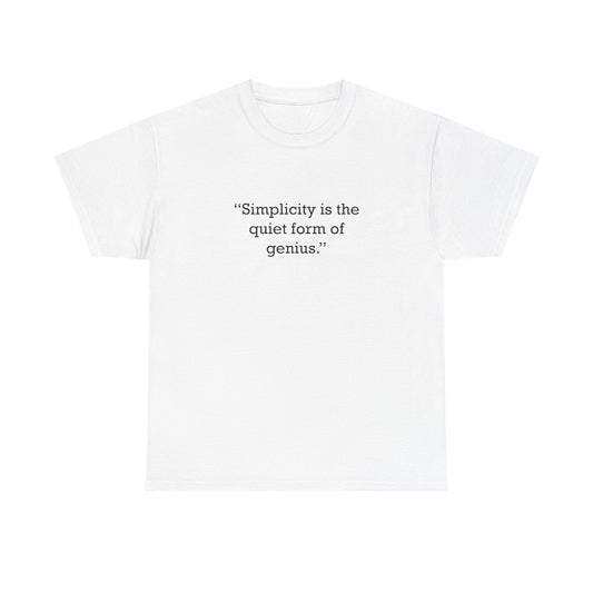Quote 33 Simplicity Is The Vintage Retro Unisex Heavy Cotton Tee - Black Logo