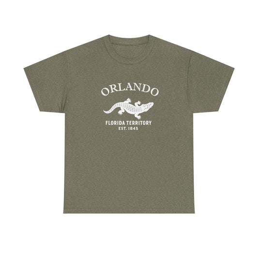 Orlando Florida Vintage Retro Unisex Heavy Cotton Tee - White Logo