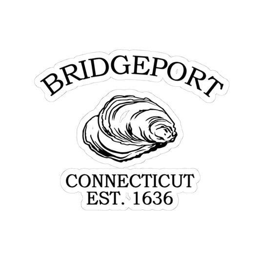 Bridgeport Connecticut Vintage Retro Vinyl Sticker - Black Logo