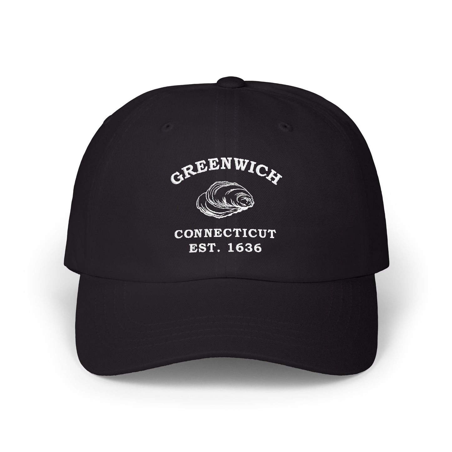 Greenwich Connecticut Classic Cotton Cap - White Logo