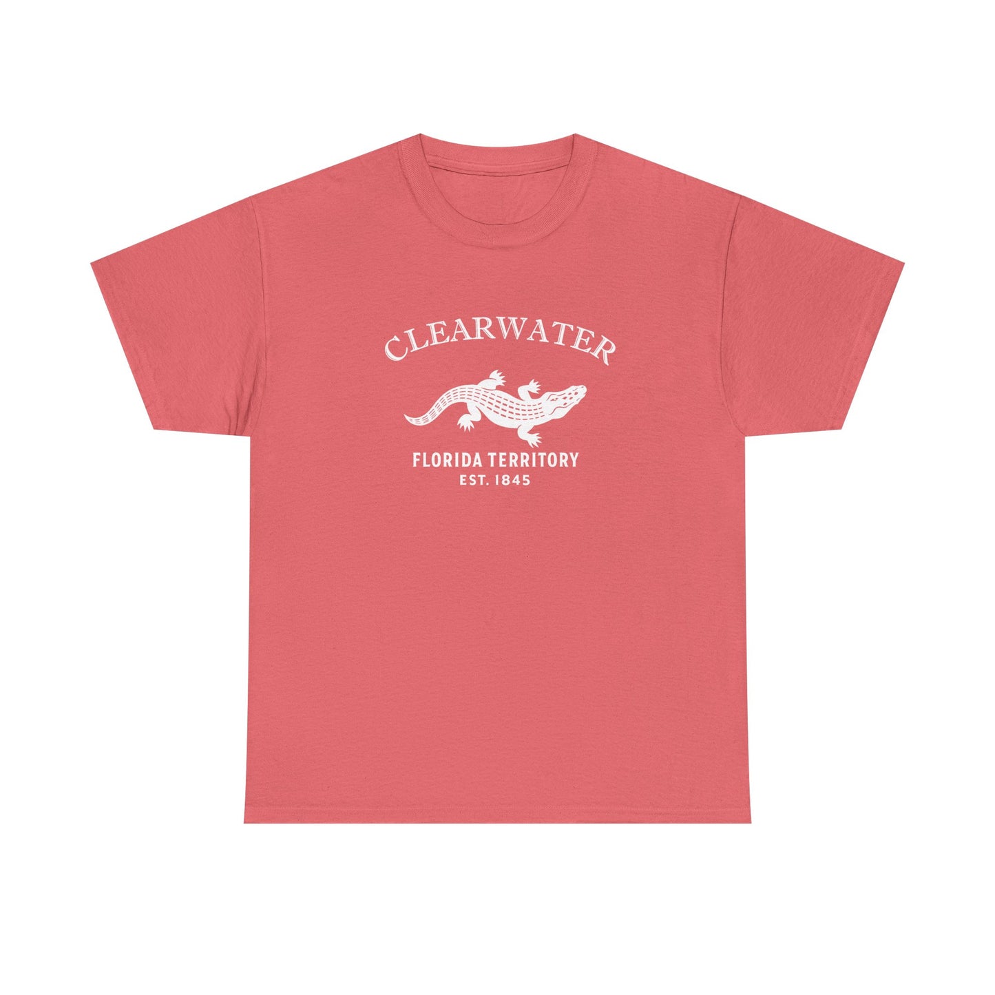 Clearwater Florida Vintage Retro Unisex Heavy Cotton Tee - White Logo