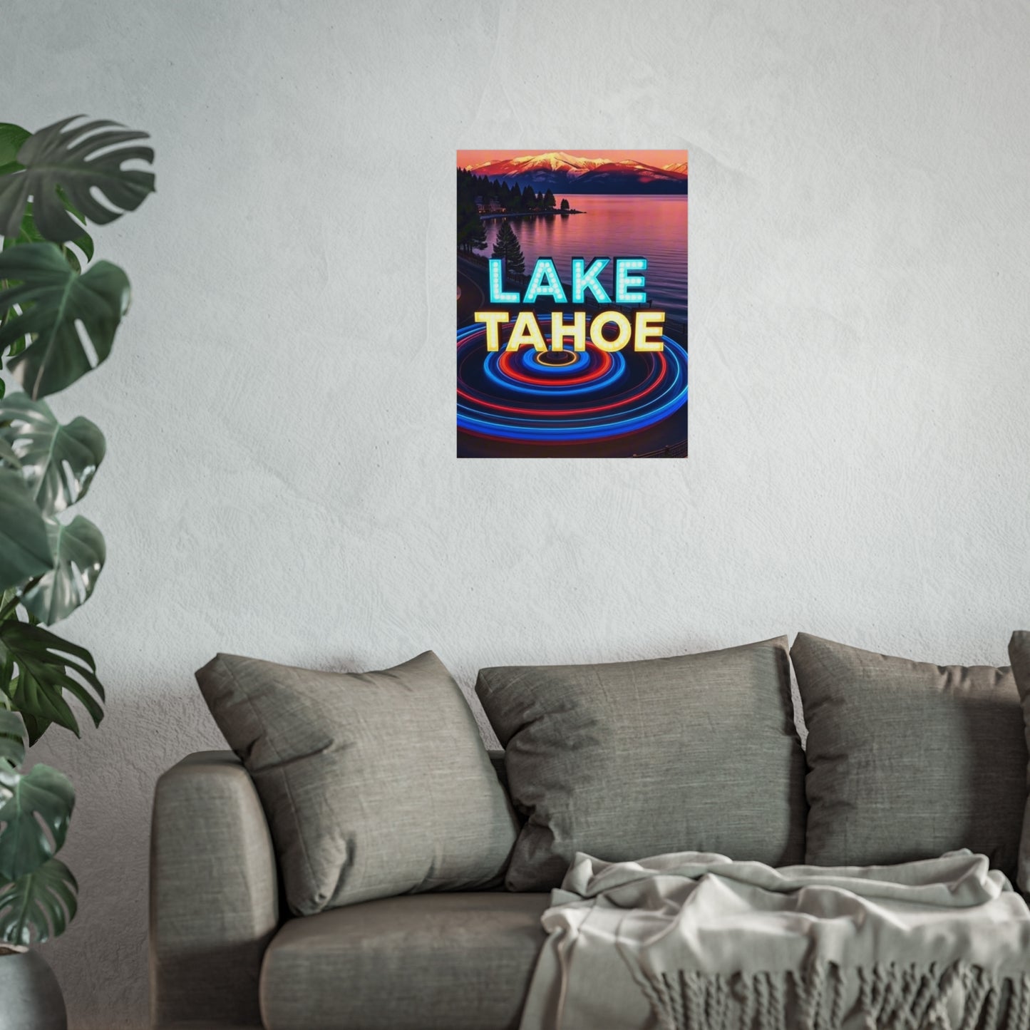 Lake Tahoe California Vintage Retro Giclée Print Art Series Poster