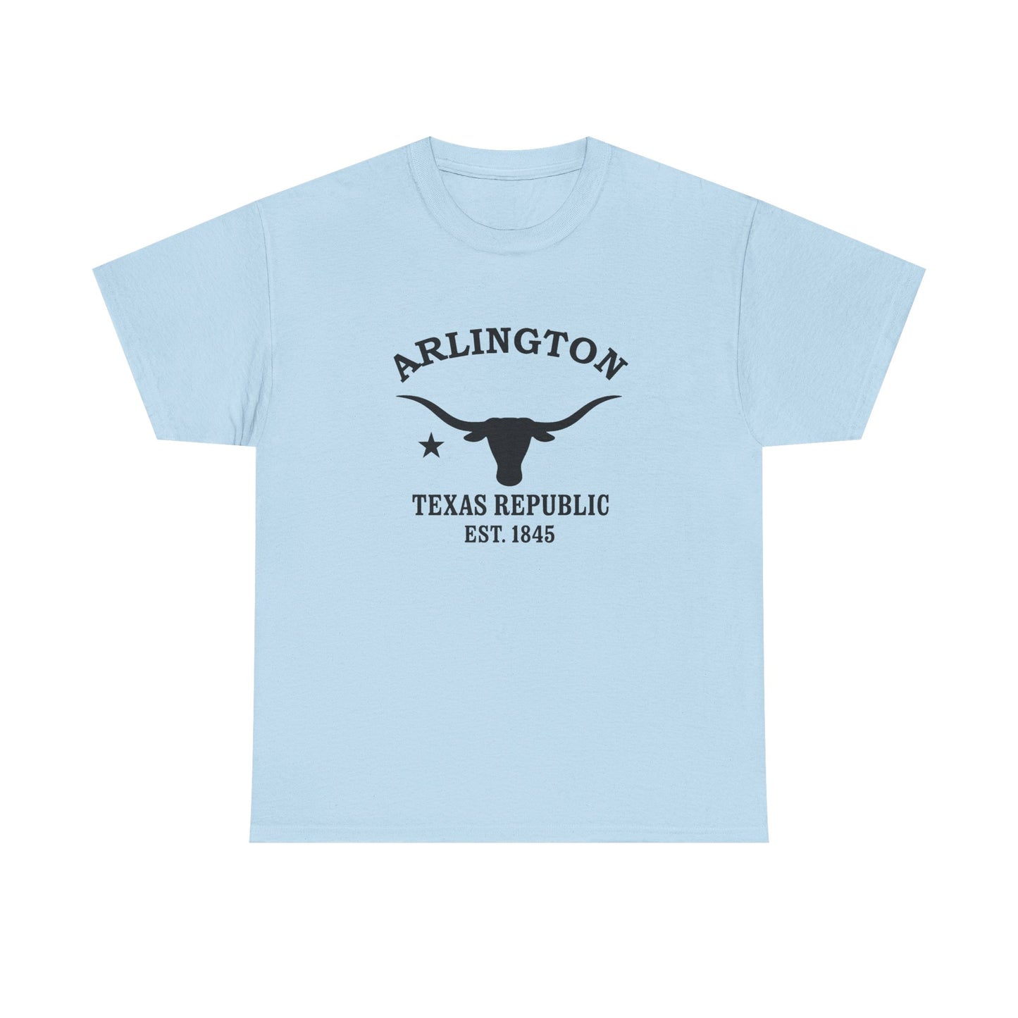 Arlington Texas Vintage Retro Unisex Heavy Cotton Tee - Black Logo