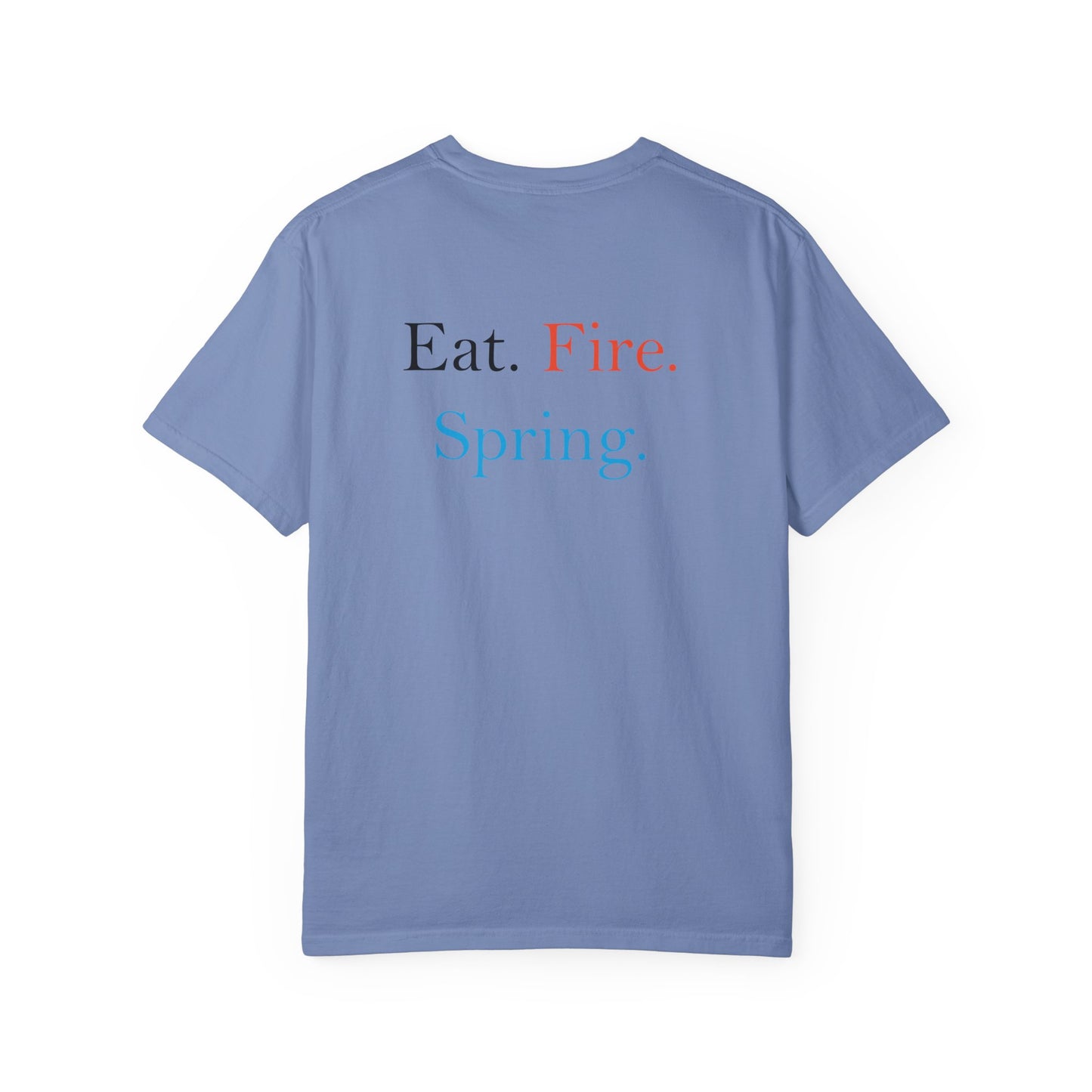 Eat Fire Spring Front & Rear Print Art Series Cotton Tee - Text Logo