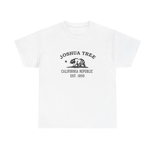 Joshua Tree California Vintage Retro Unisex Heavy Cotton Tee - Black Logo
