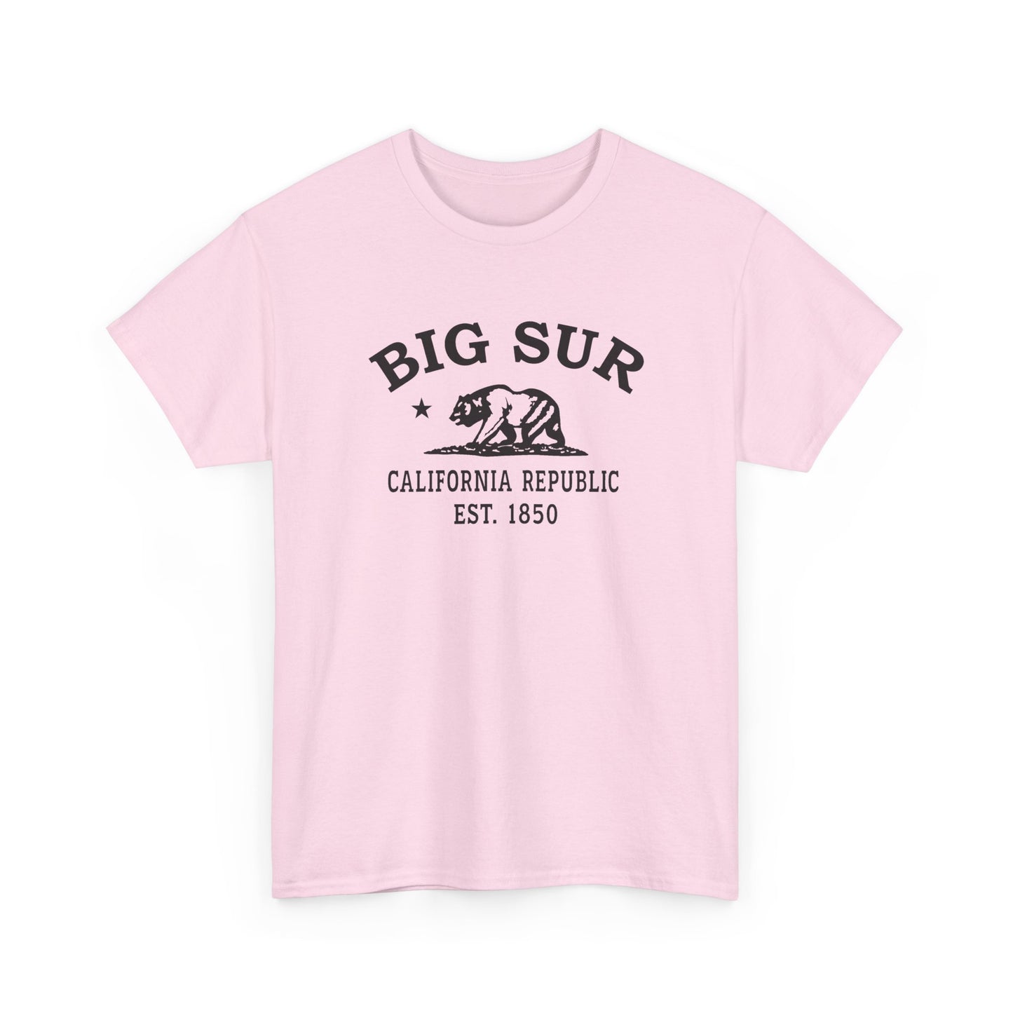 Big Sur California Vintage Retro Unisex Heavy Cotton Tee - Black Logo