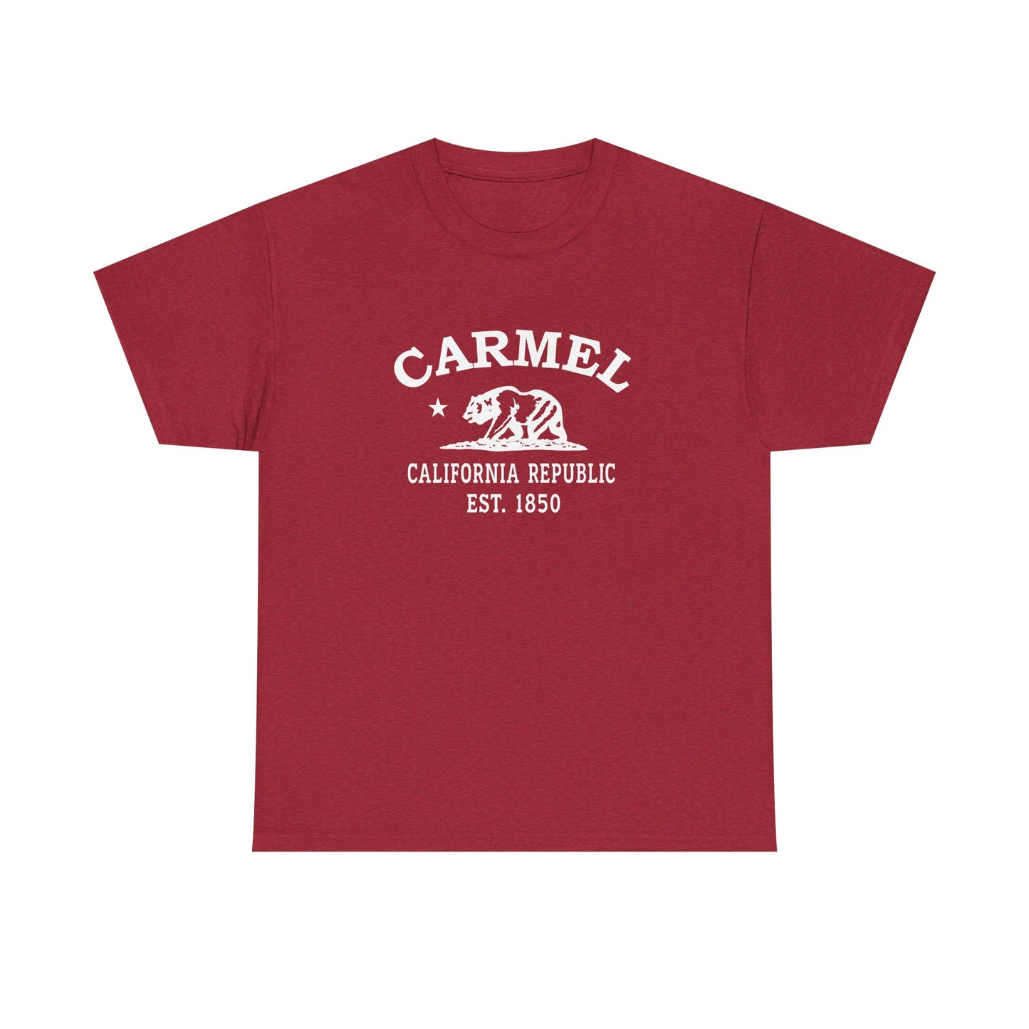 Carmel California Vintage Retro Unisex Heavy Cotton Tee - White Logo