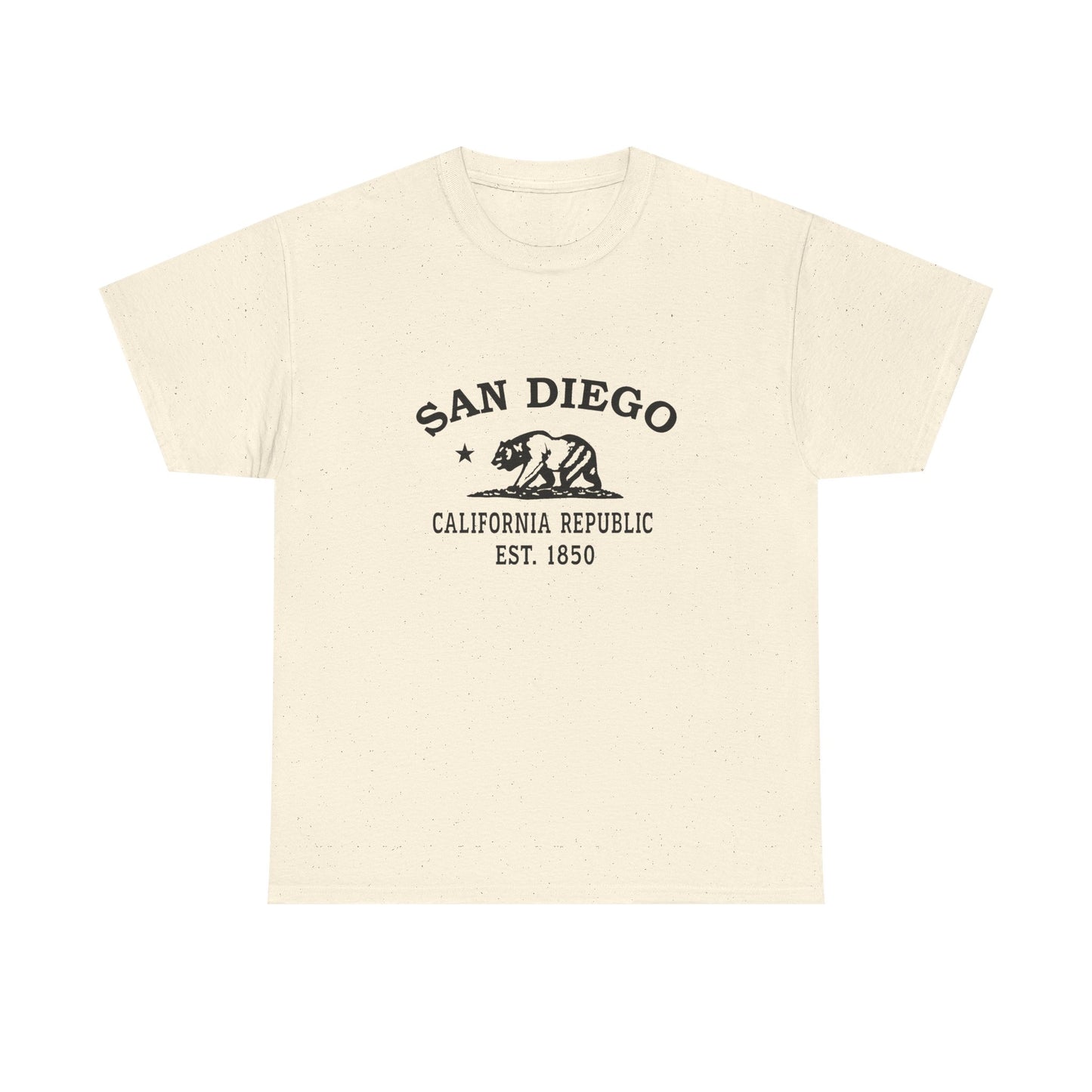 San Diego California Vintage Retro Unisex Heavy Cotton Tee - Black Logo
