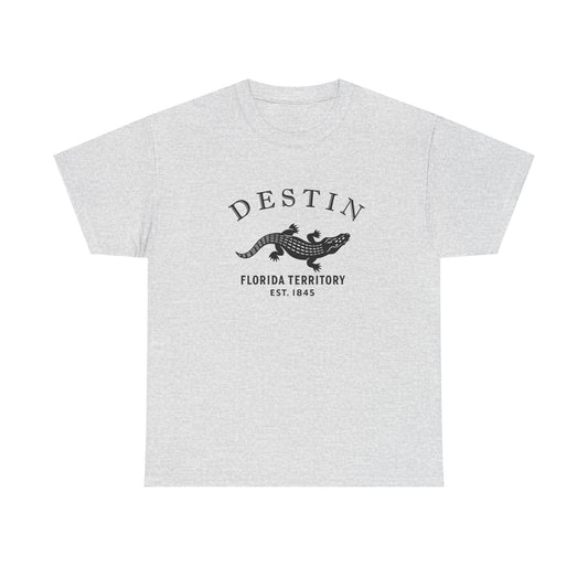 Destin Florida Vintage Retro Unisex Heavy Cotton Tee - Black Logo
